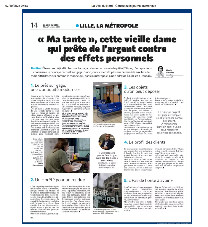 article la voix du nord pret sur gage article la voix du nord pret sur gage